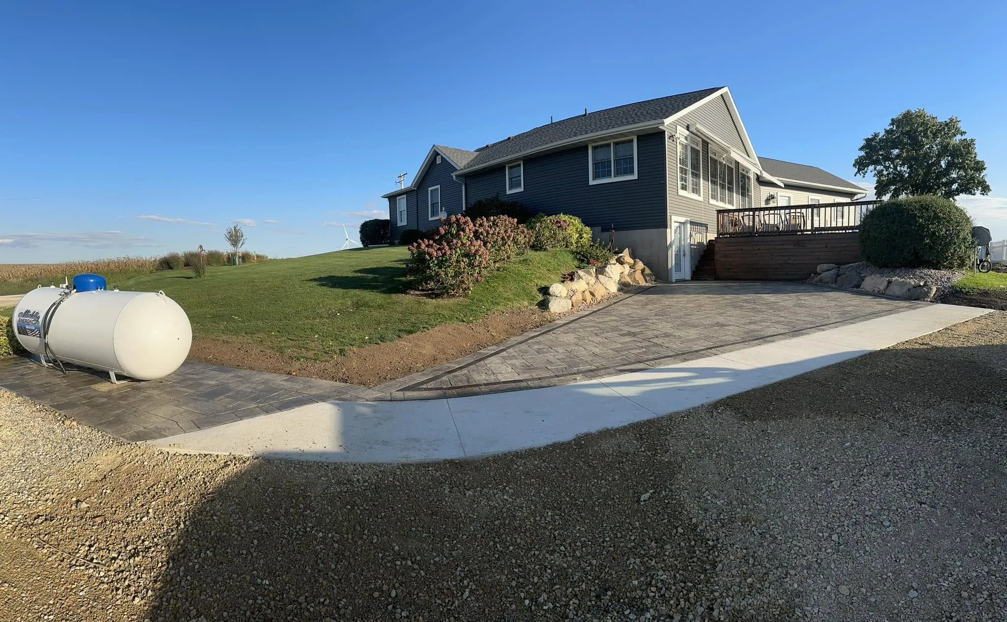 Paver Walkways project by Dravis Landscaping