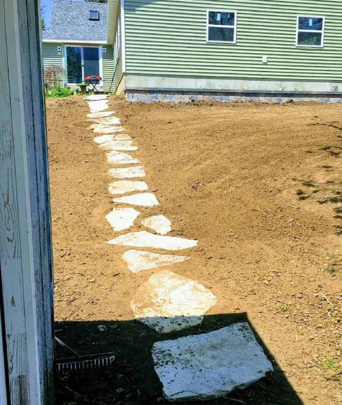 Rock Paths project by Dravis Landscaping